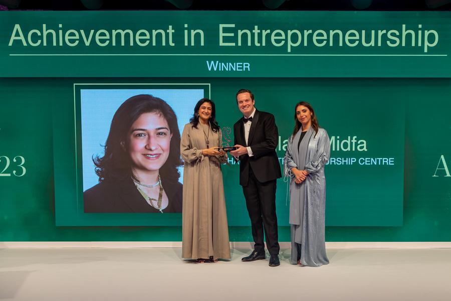 Sheraa CEO Najla Al Midfa Wins Prestigious Arabian Enterprise Arab Lady Award for Entrepreneurship