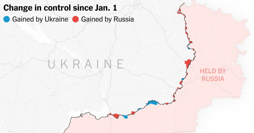 How the entrance line has hardly moved in Ukraine this yr
