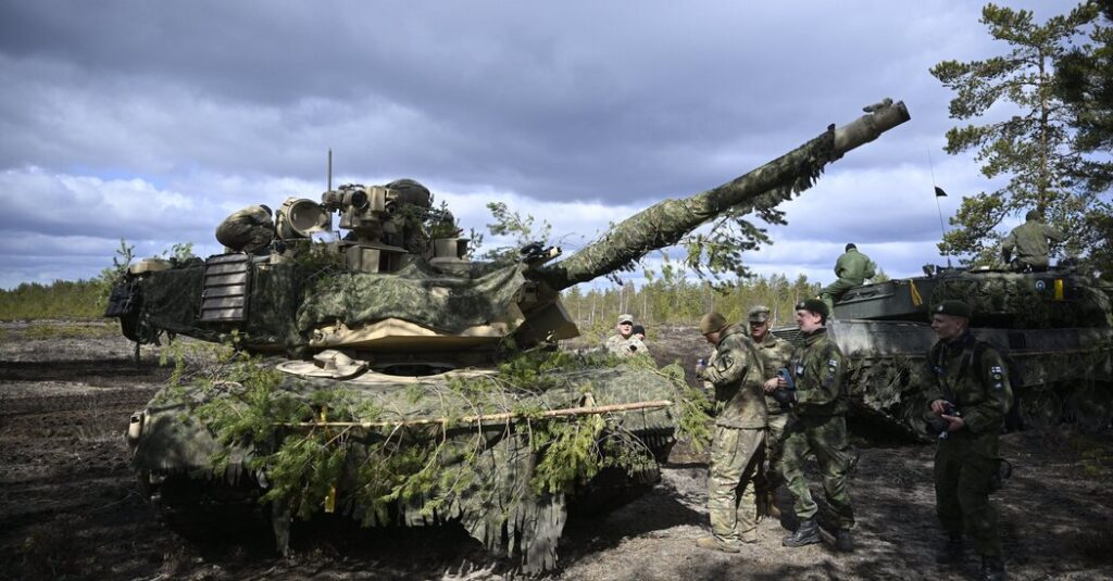 US Abrams tanks arrive in Ukraine, US officers say