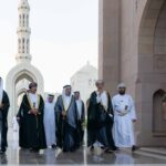 The ruler of Sharjah visits the Grand Mosque of Sultan Qaboos