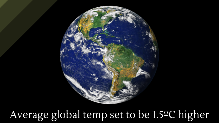 The common international temperature is predicted to be 1.5ºC greater