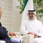 Khalid bin Mohammed bin Zayed meets with the chairman of the Japanese oil firm “Inpex”