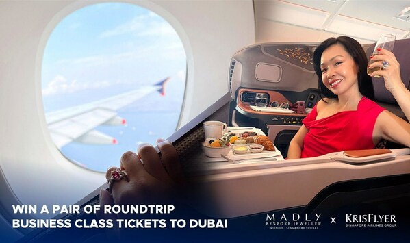 Win a pair of return Enterprise Class tickets to Dubai* courtesy of MADLY Bespoke Jeweler and KrisFlyer