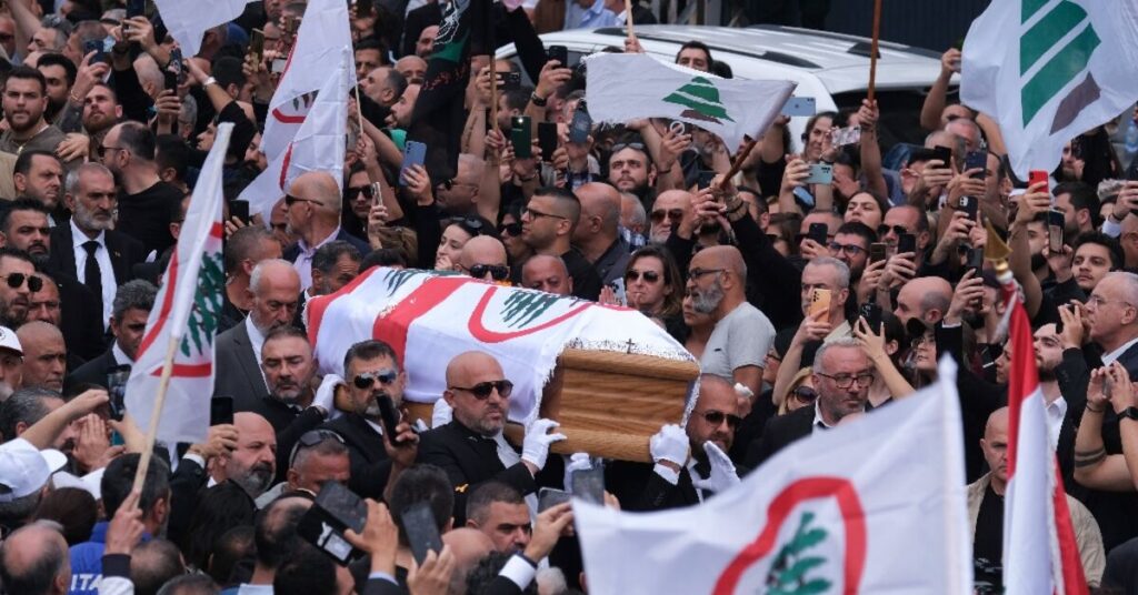 1000’s of Lebanese mourn the slain Christian political official